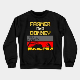 Donkey and Farmer Crewneck Sweatshirt